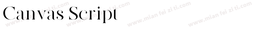 Canvas Script字体转换